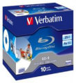 Verbatim Blu-ray Disc 25GB White wide inkjet in Jewel case (P/N: 43713)
